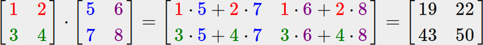 Matrix product with a matrix